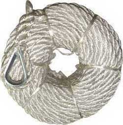 40m x 10mm Polyester Ankertau med kause